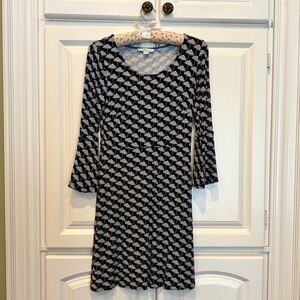 Boden Sun Shade Patterned Navy Dress made in Morocco